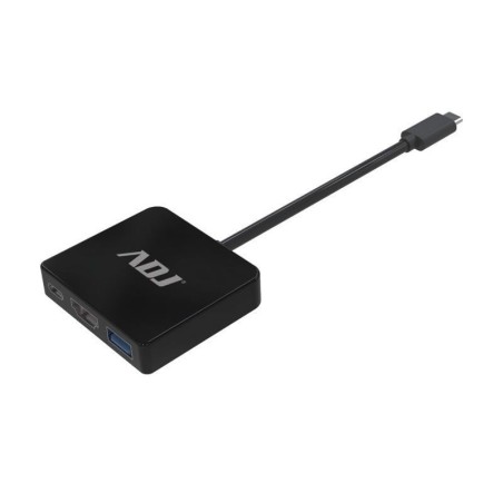 HUB DOCK TYPE C MULTIPORT BK HDMI+USB3.1+POWER DELIVERY PORT ADJ