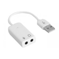 SCHEDA AUDIO USB 2.0 WHITE PER MAC OS / WINDOWS / LINUX